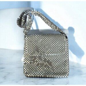 MESH Chain Silver Cocktail Disco Shoulder Bag